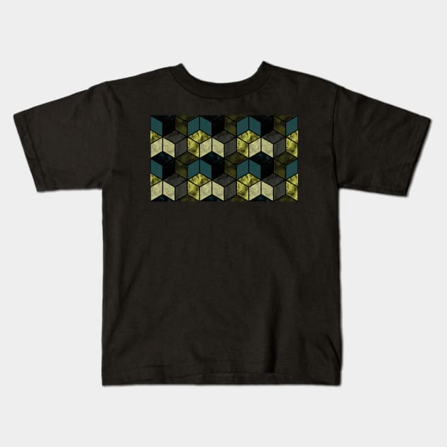 3d mosaic cubes Kids T-Shirt by krinichnaya